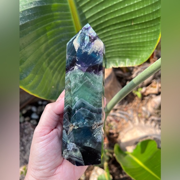 Rainbow Fluorite Crystal Tower - Picture 6 of 11